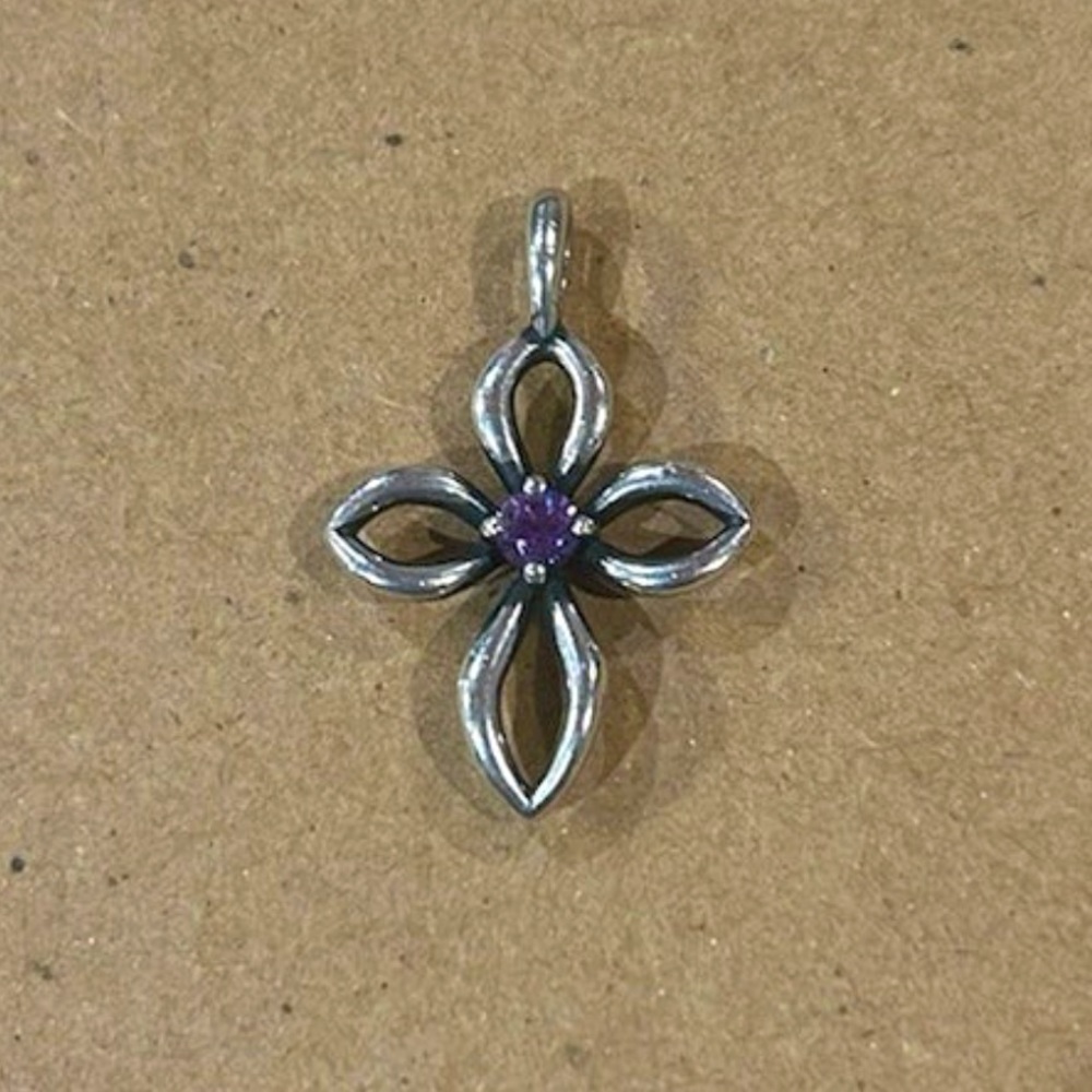 James Avery Remembrance Birthstone Cross Pendant